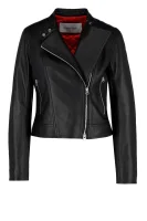 skórzana ramon jakna | regular fit Calvin Klein 	črna	
